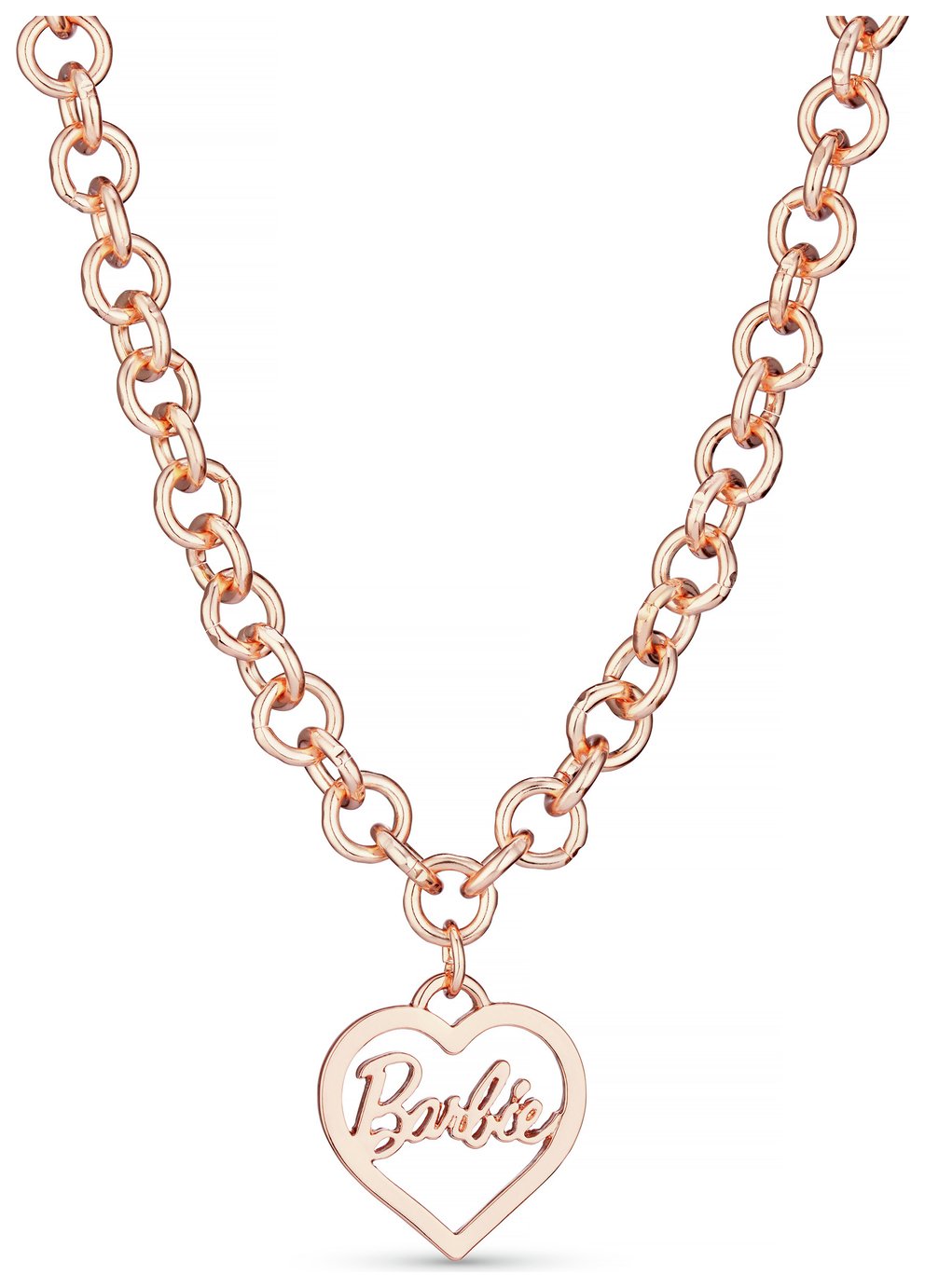 Barbie Rose Gold Coloured Heart Charm Pendant Necklace
