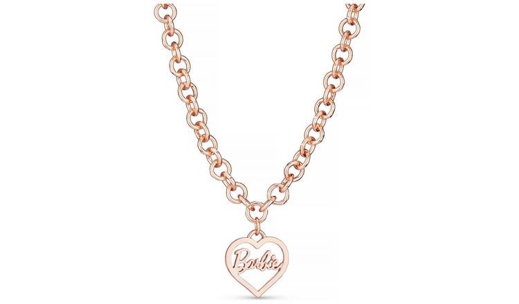 Buy Barbie Rose Gold Coloured Heart Charm Pendant Necklace, Womens  necklaces