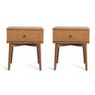 Walnut bedside table deals argos