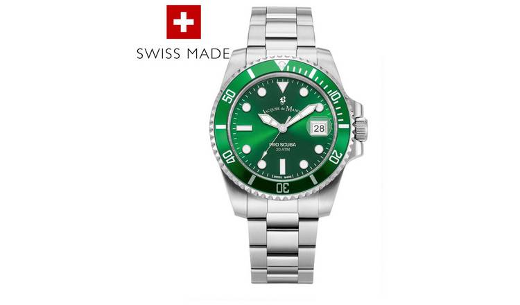 Jacques Du Manoir Swiss Made Men's Pro Scuba Bracelet Watch
