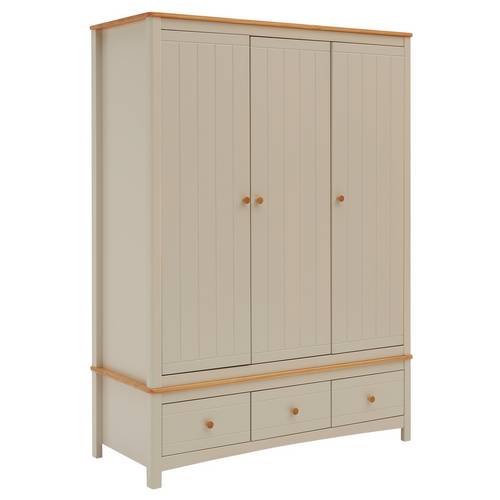 Buy Argos Home Bournemouth 3 Door Wardrobe Light Grey