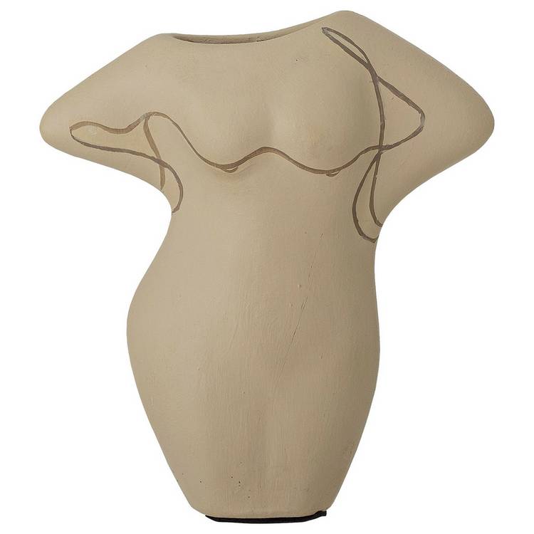 Bloomingville Terracotta Body Shaped Vase - Natural 0