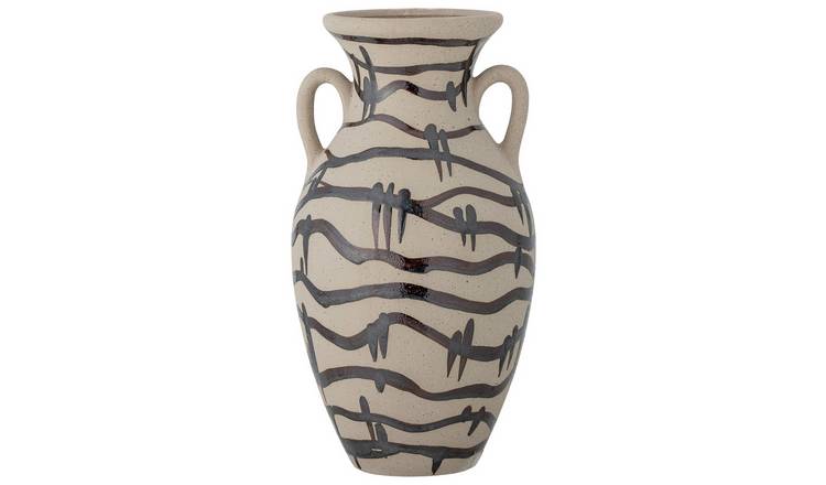 Bloomingville Ohana Stoneware Vase- Cream & Black