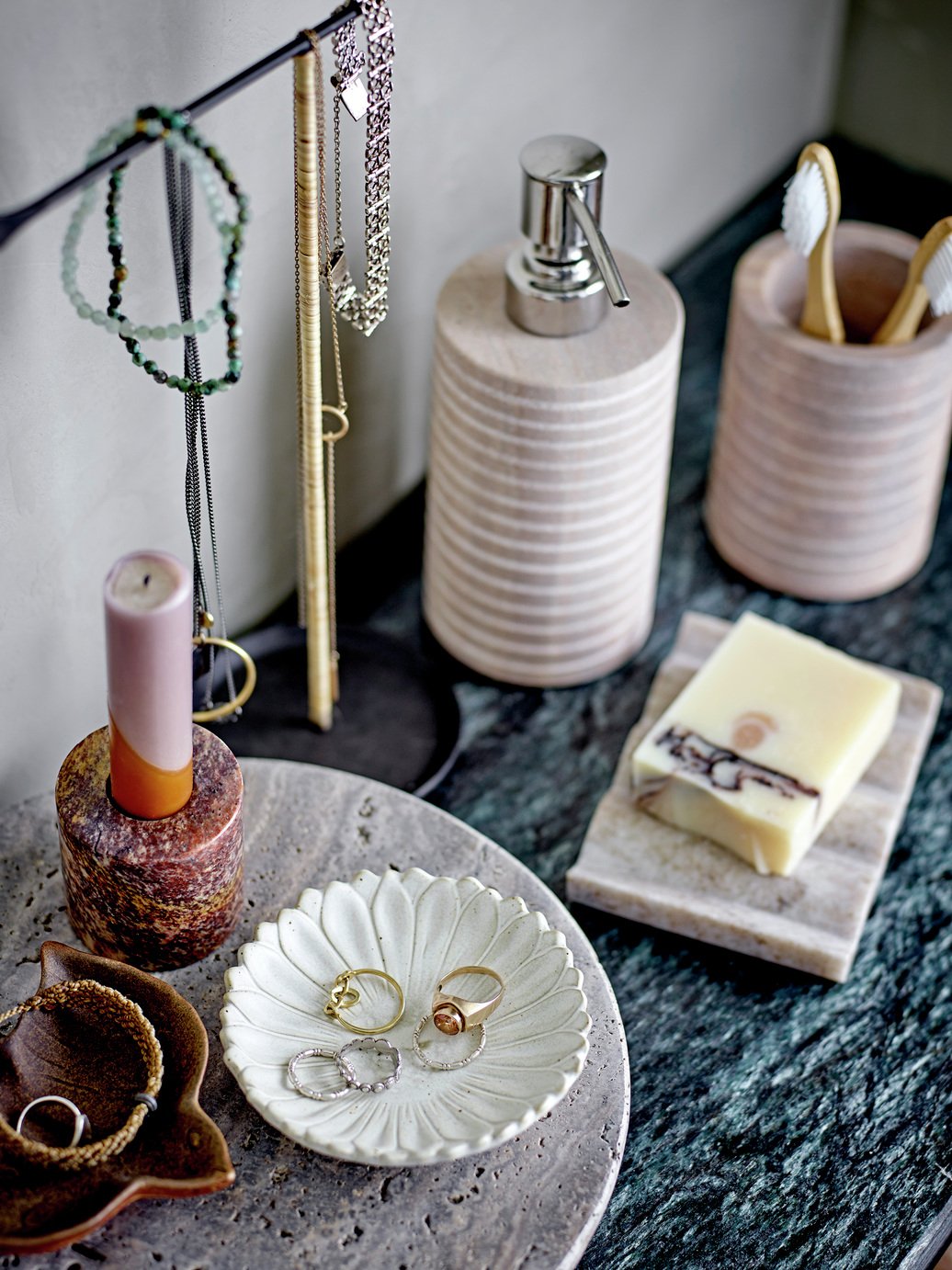 Buy Bloomingville Stoneware Cattia Tray - Cream | Trays | Habitat