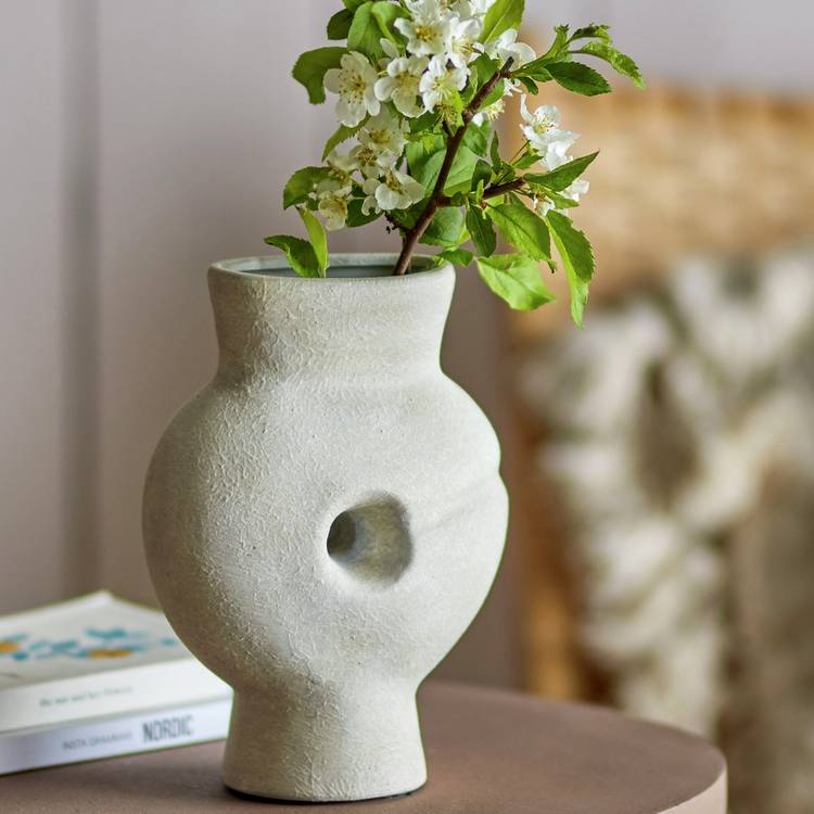 Bloomingville Chania Terracotta Vase - Cream 0