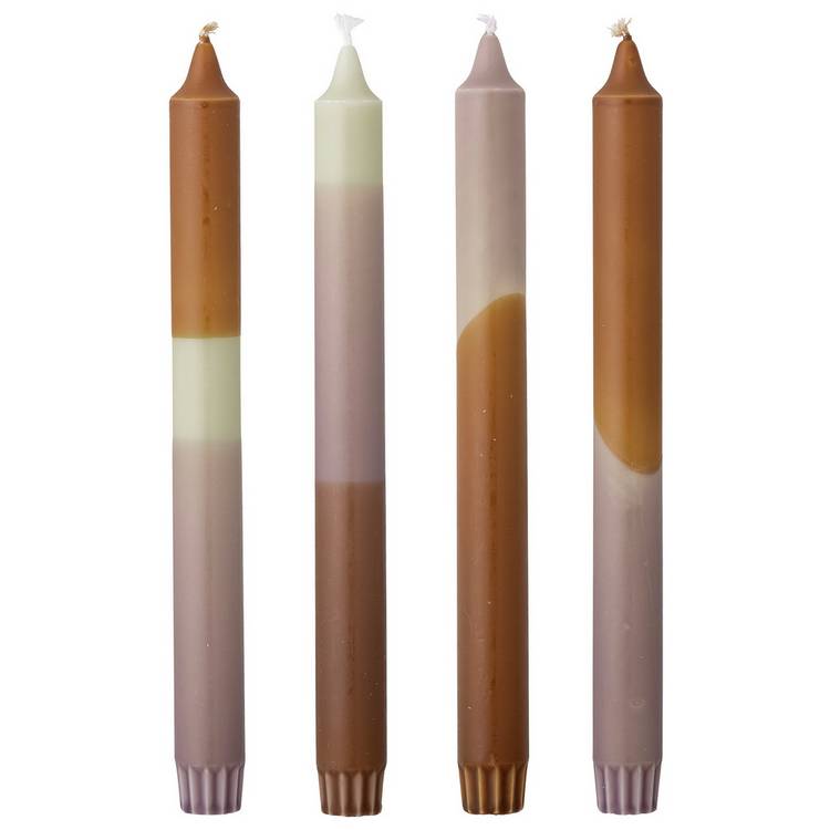 Bloomingville Medium Dip Dye Candles - Set of 4 - Unscented 0