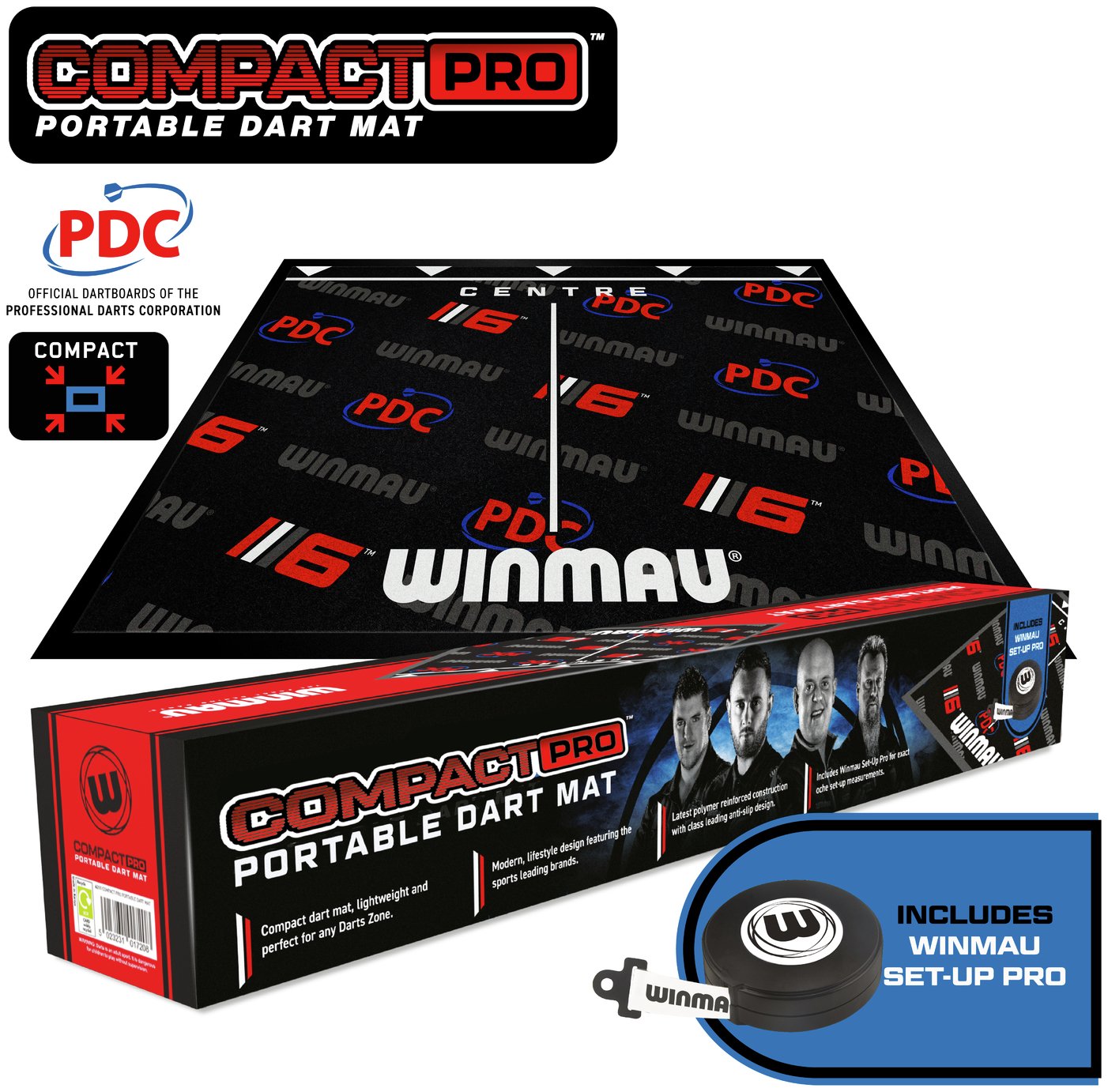 Winmau Compact Pro Portable Dartboard Mat