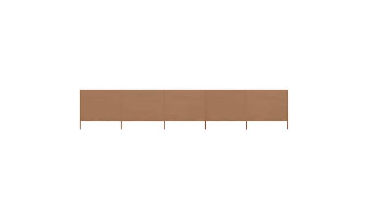 Walplus 5-Panel Non-Woven Fabric Wind Screen - Taupe - 600 x 120 cm