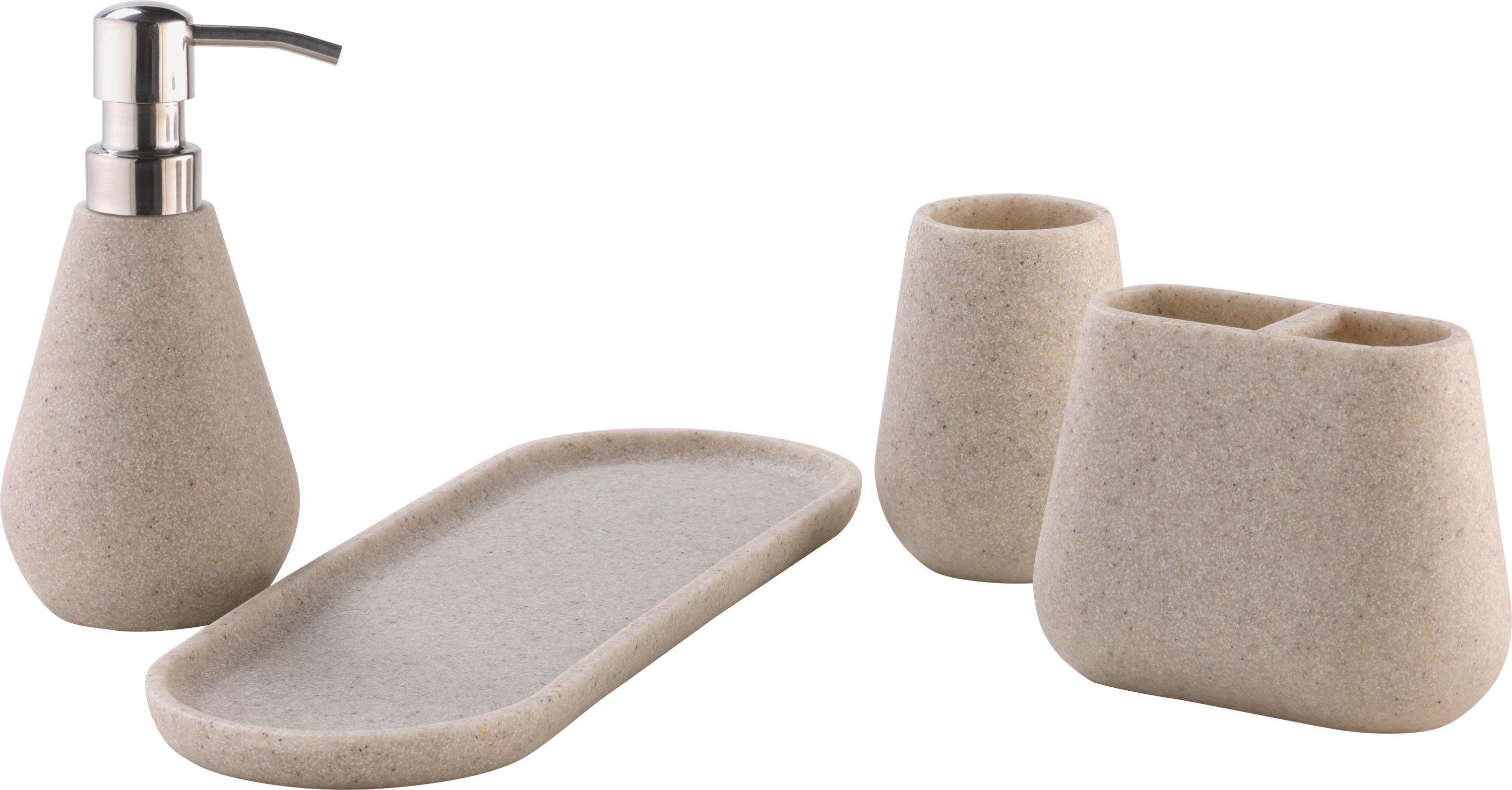 Argos Home 4 Piece Bathroom Set - Sandstone