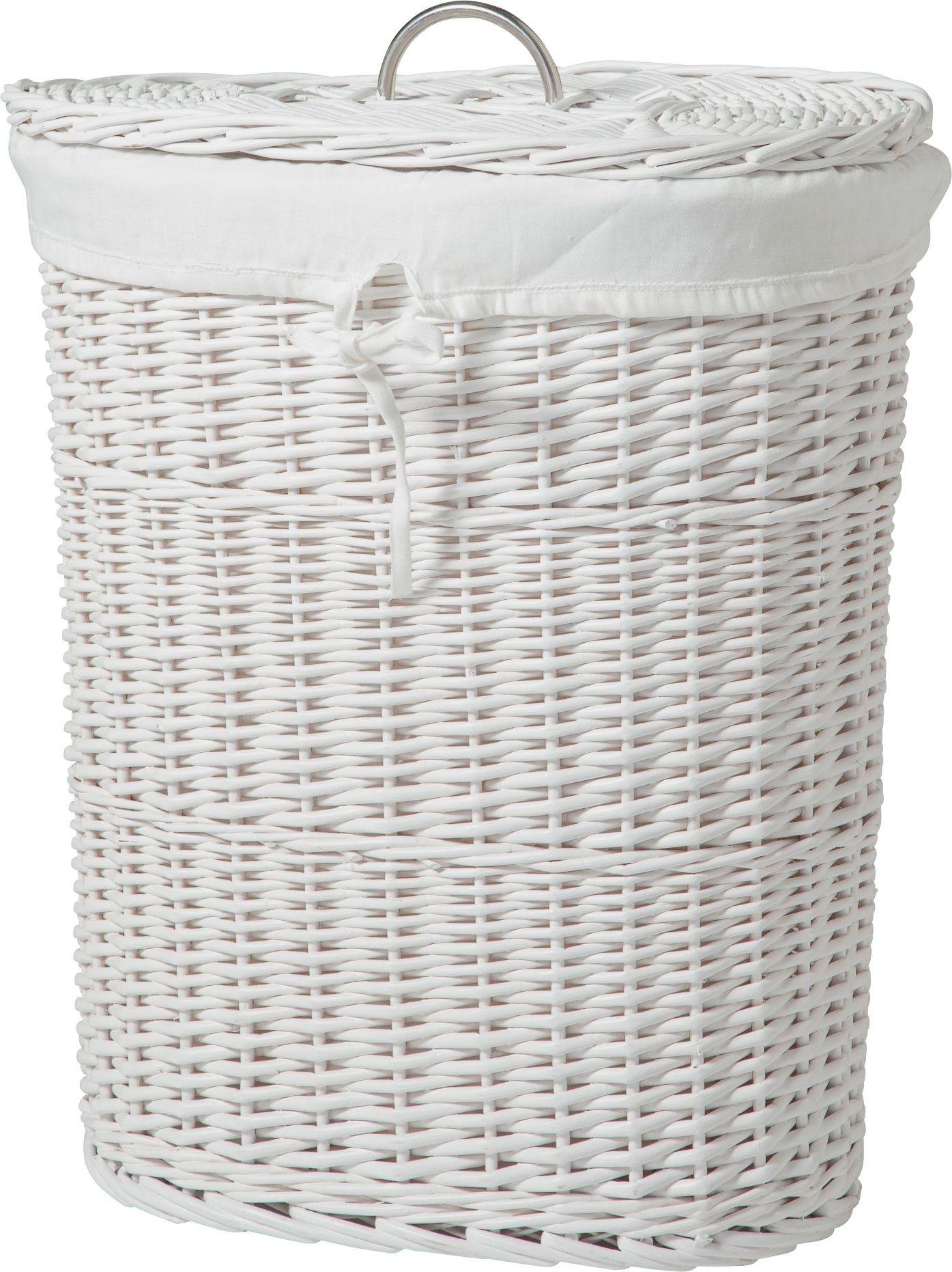 white laundry bin