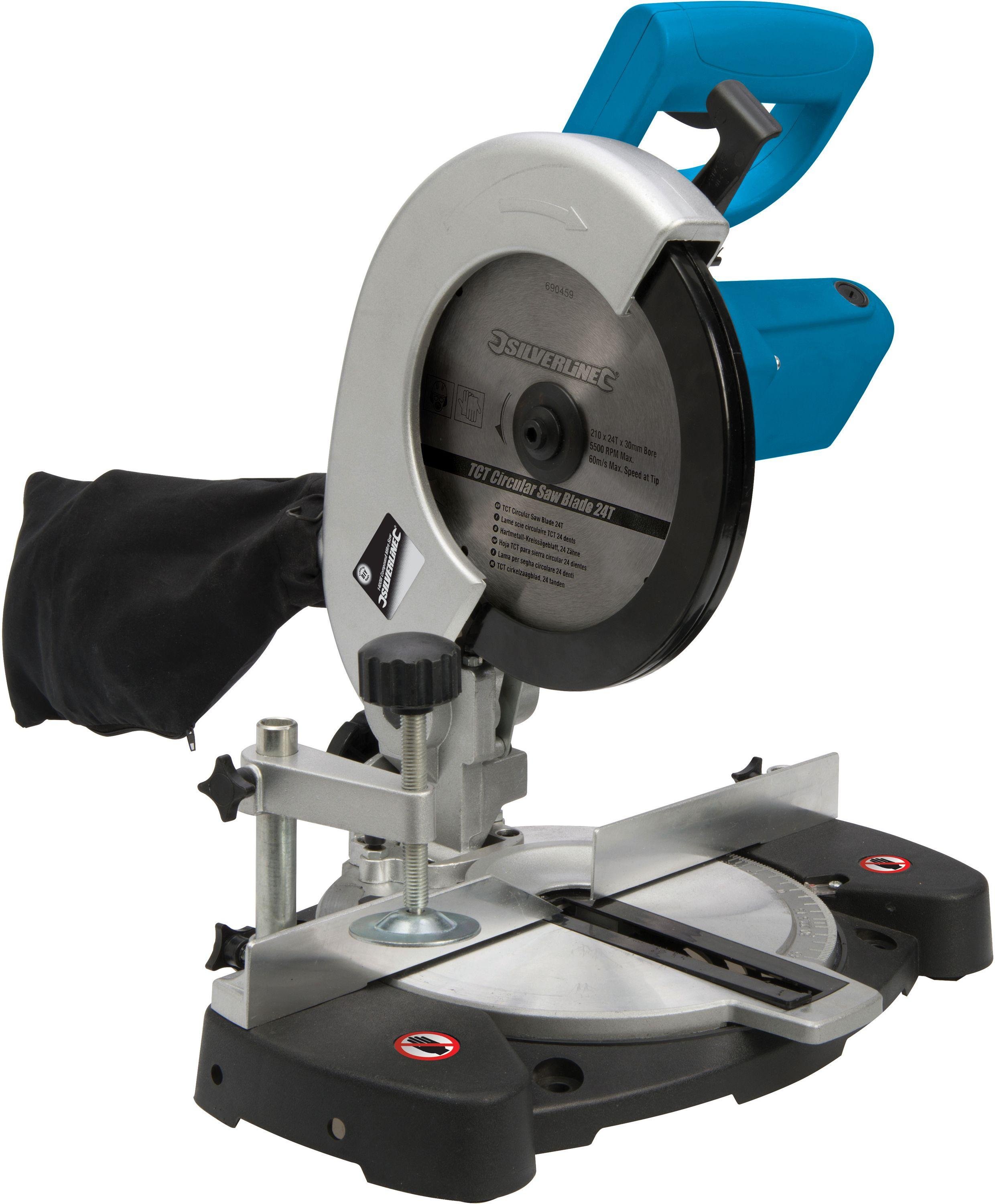 Silverline 1400W Compound Mitre Saw 210mm.