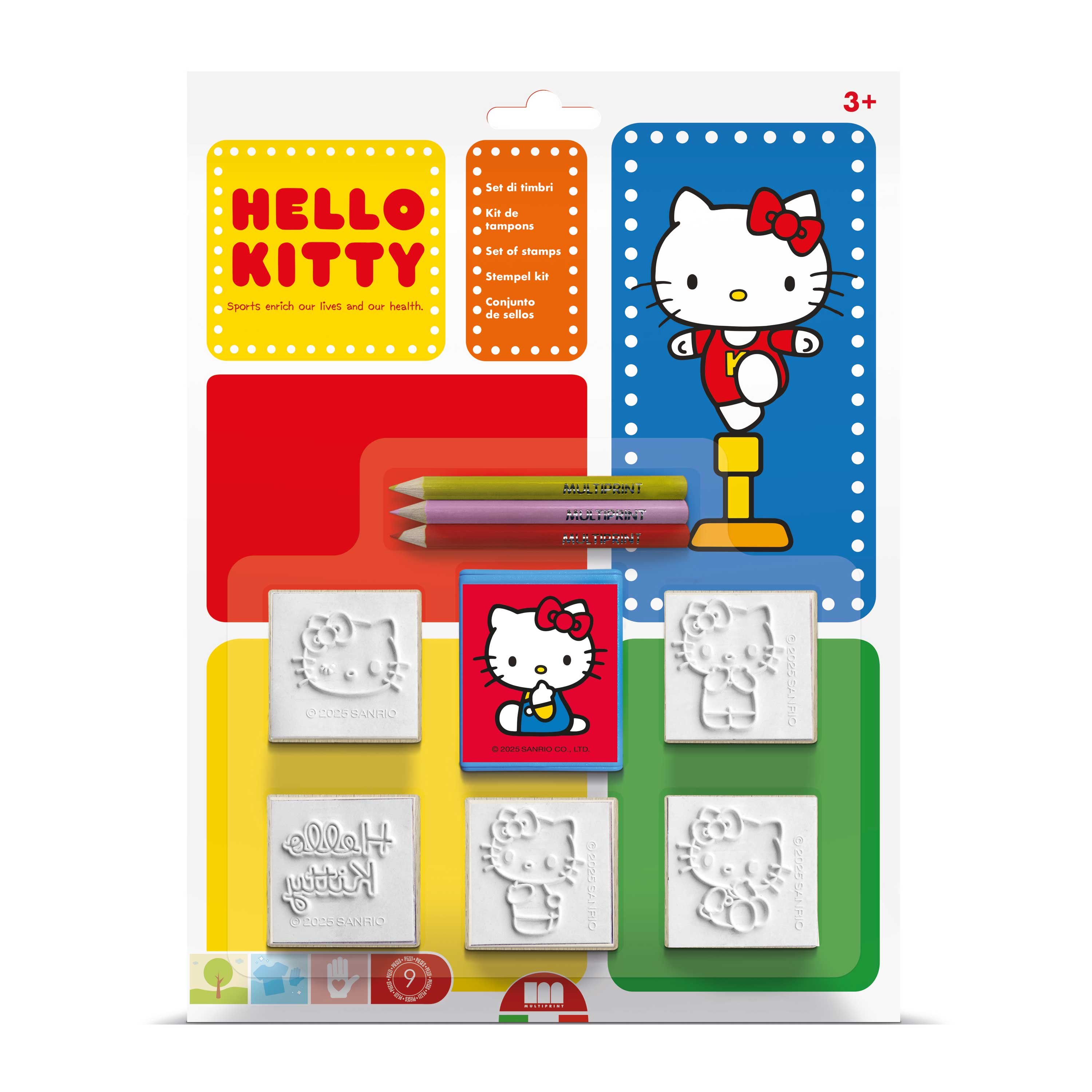 Buy Multiprint Hello Kitty Blister Pack 5 Stamps Kids Craft