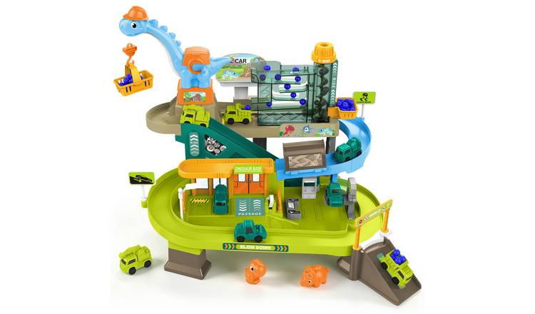deAO Dinosaur Parking Garage Playset - Green