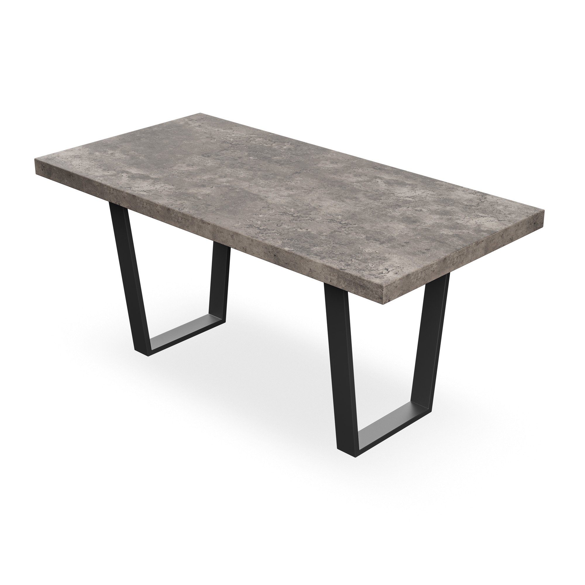 Furniture Online Aria Nova Concrete Effect Dining Table & 6 Blue Chairs - Image 3
