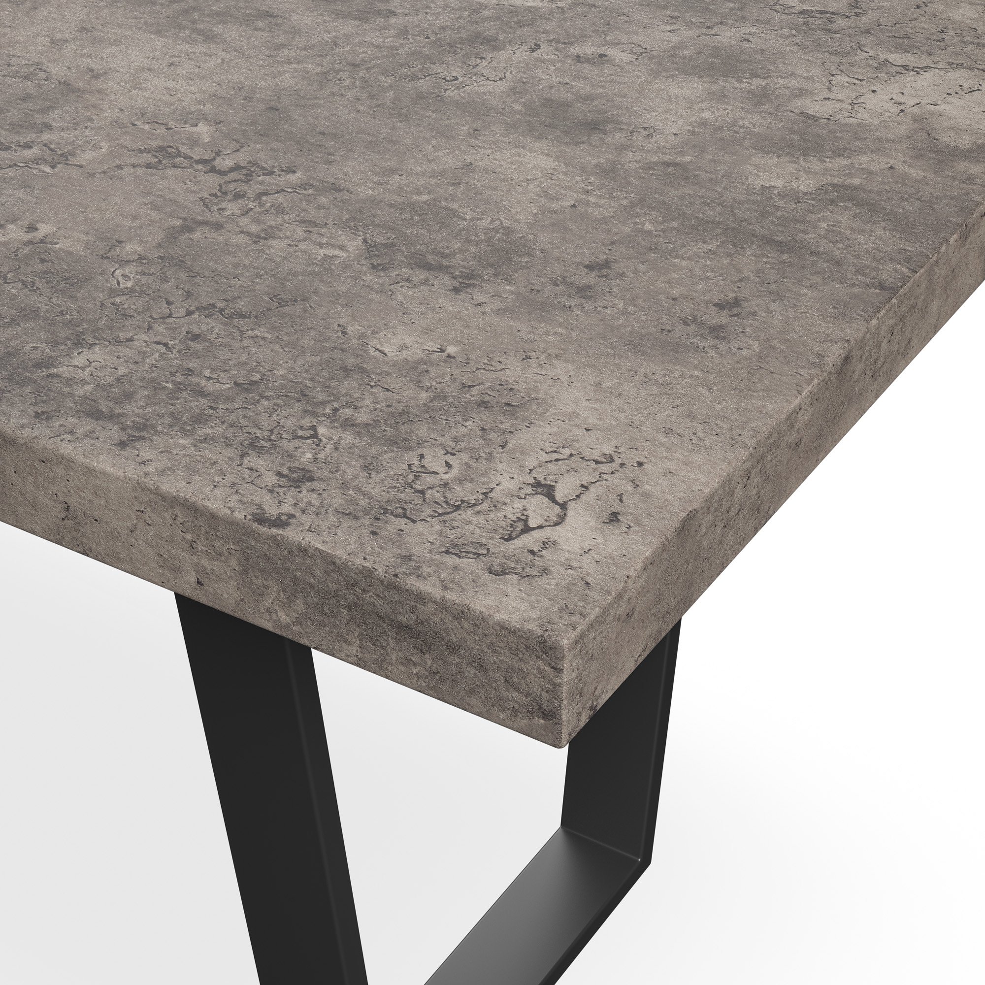 Furniture Online Aria Nova Concrete Effect Dining Table & 6 Blue Chairs - Image 4
