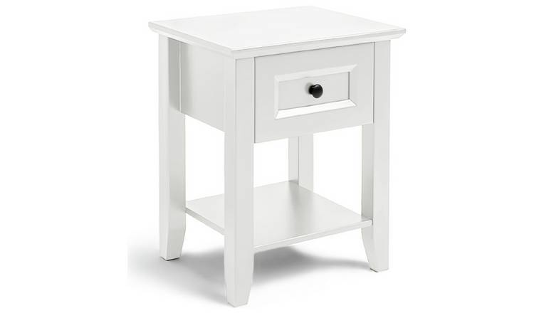 White bedside shop table argos