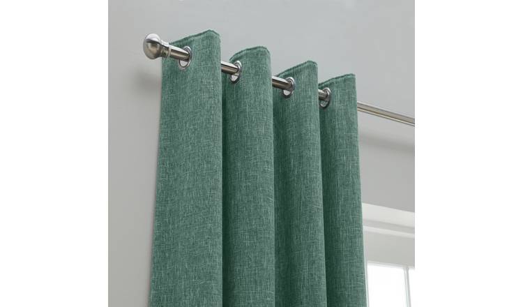 Habitat Blackout Fully Lined Eyelet Curtains - Forest Green