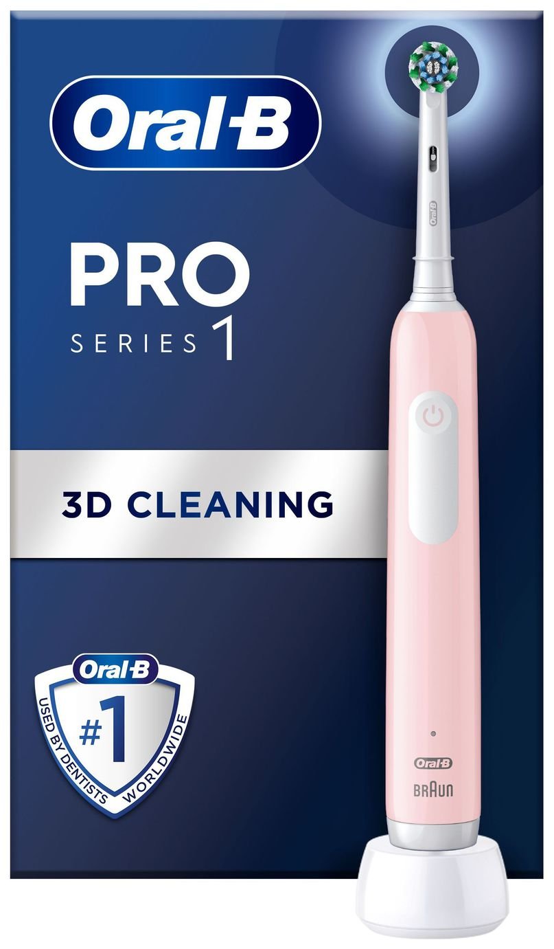 Oral-B Pro Series 1 Cross Action Electric Toothbrush - Pink