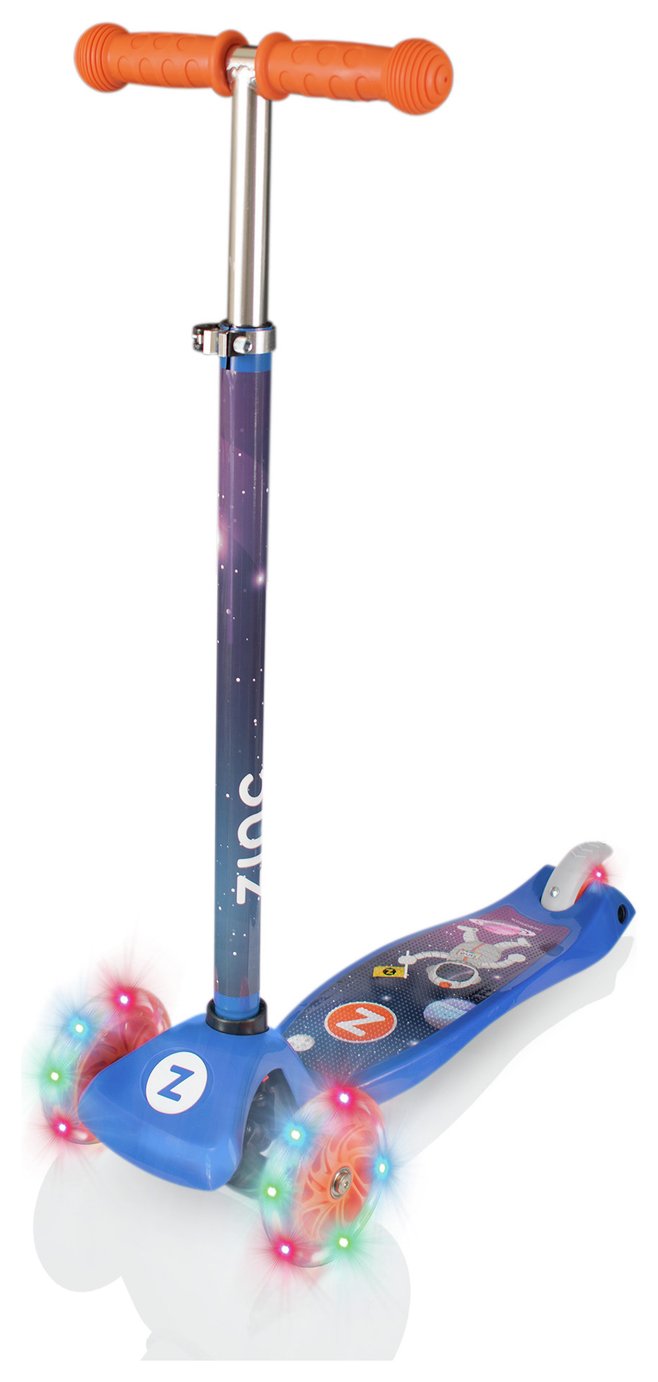 Zinc Light Up Astronaut Space Tri Scooter 