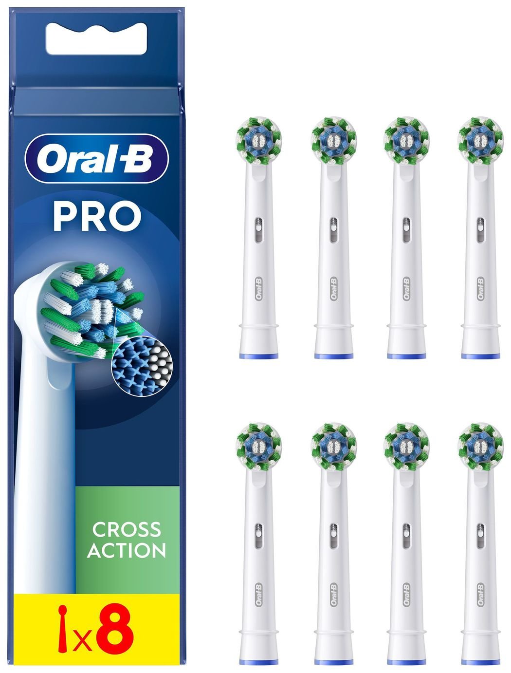 Oral-B Pro White Electric Toothbrush Heads - 8 Pack