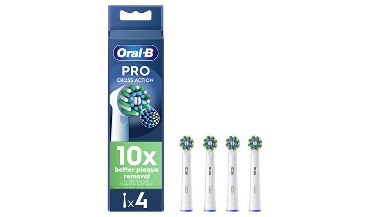 Oral-B Pro Cross Action Toothbrush Heads - 4 Pack