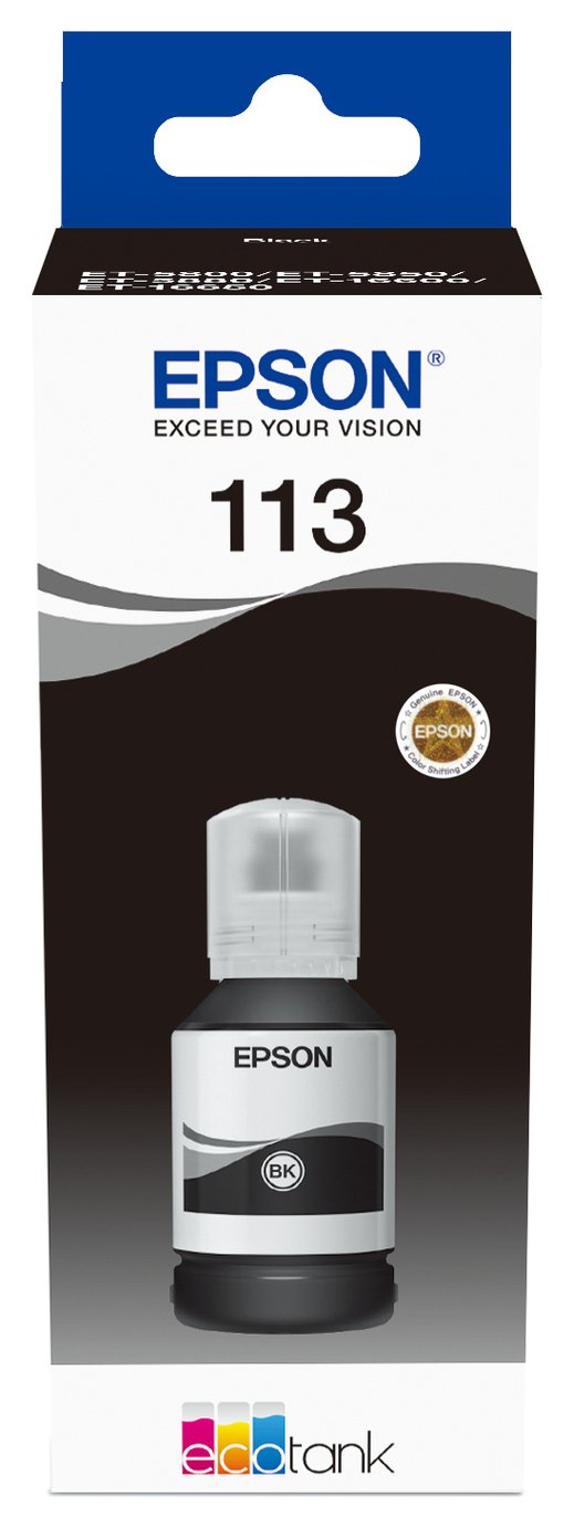 Epson 113 EcoTank Pigment Ink Bottle - Black