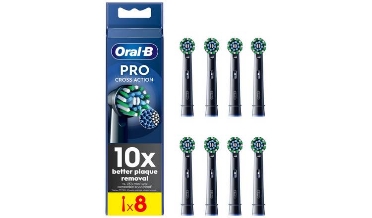 Oral-B Pro 8 Pack Electric Toothbrush Heads - Black