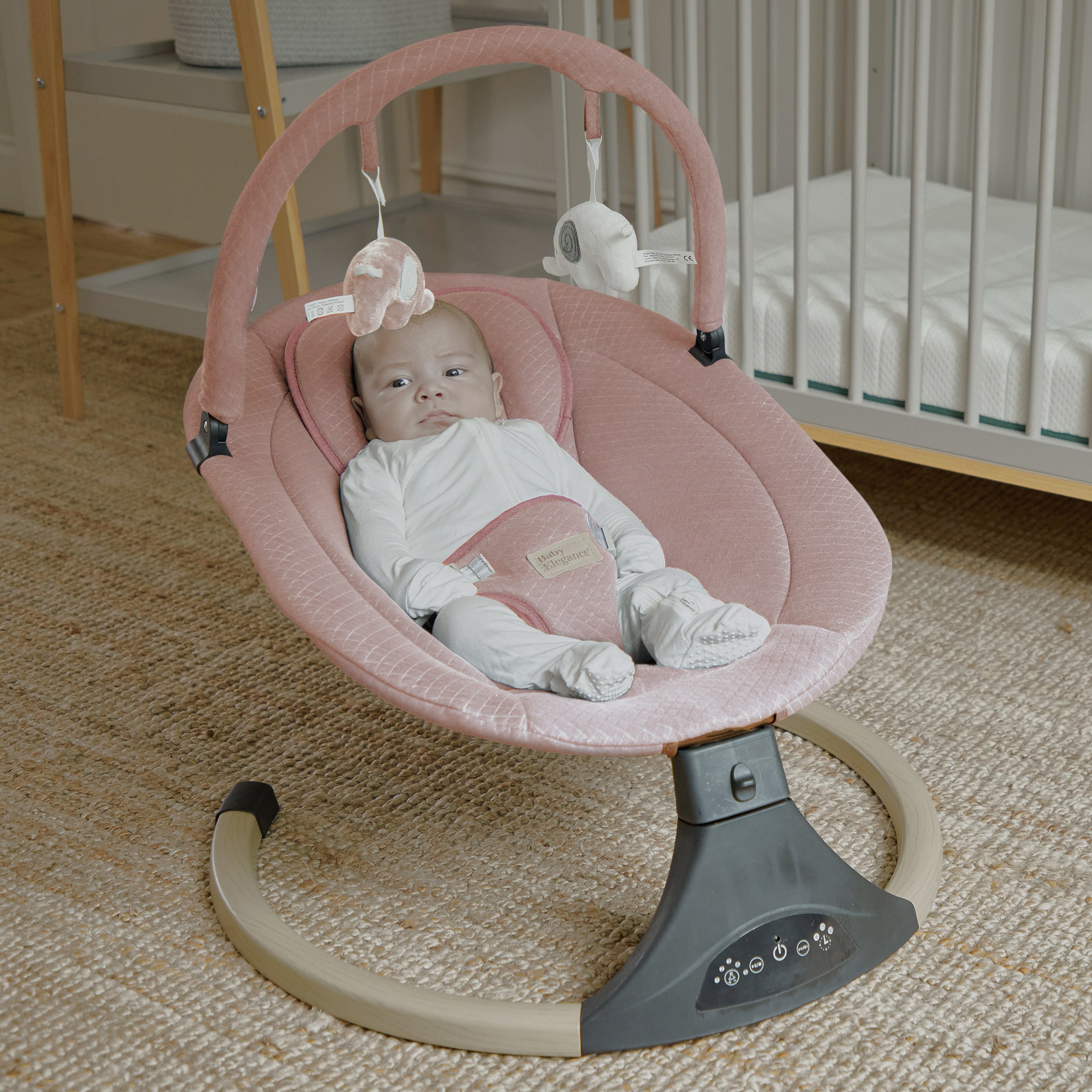 Baby Elegance Alta Auto Swing-Pink 