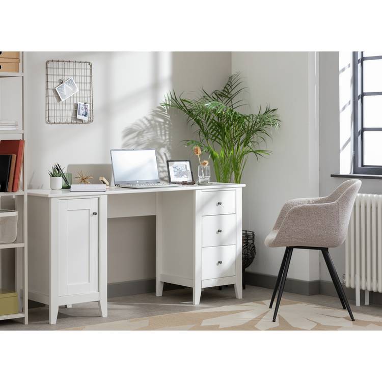 Habitat Minato 3 Drawer Office Desk - White 0