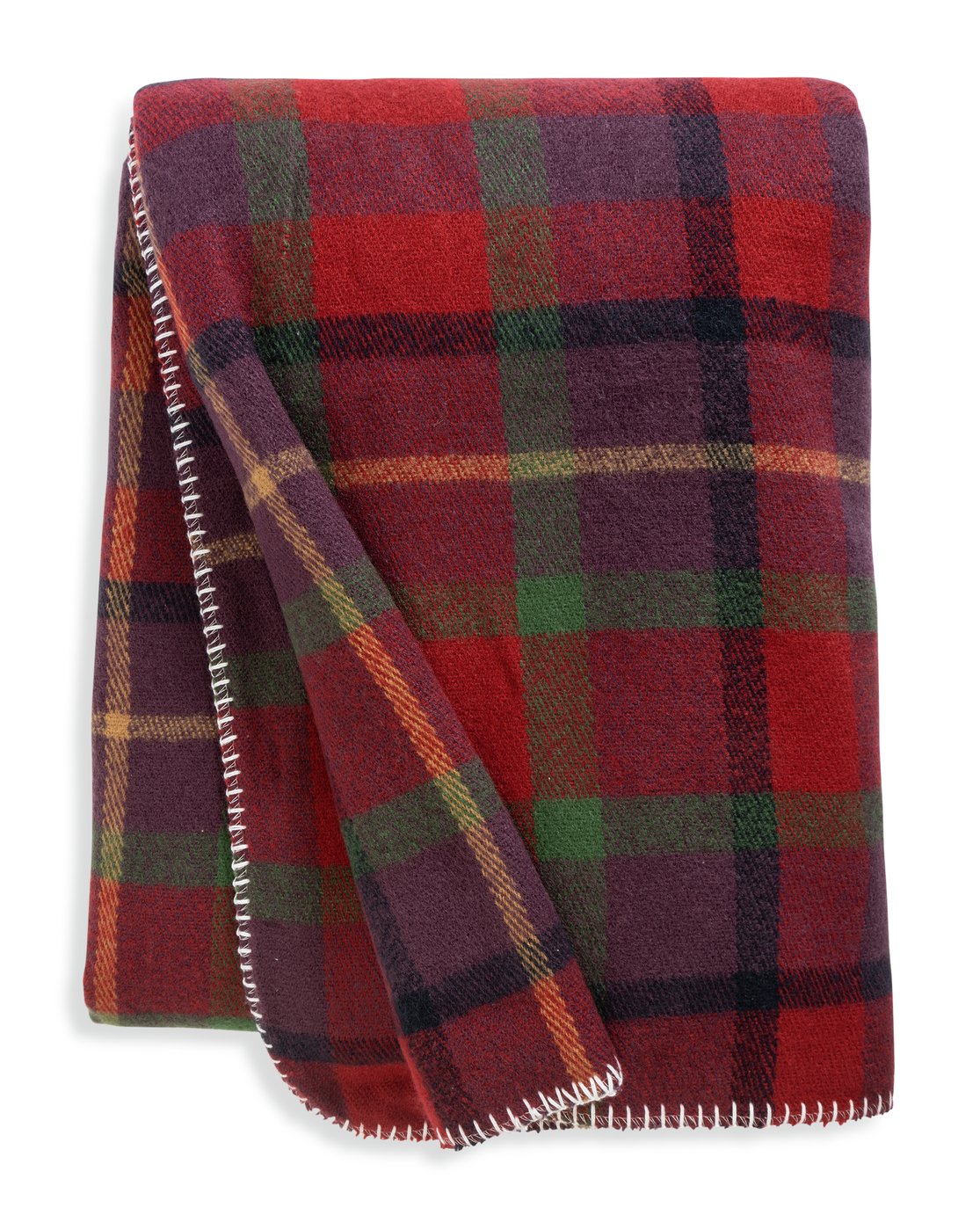 Habitat Christmas Sherpa Check Throw-Multicoloured-125x150cm