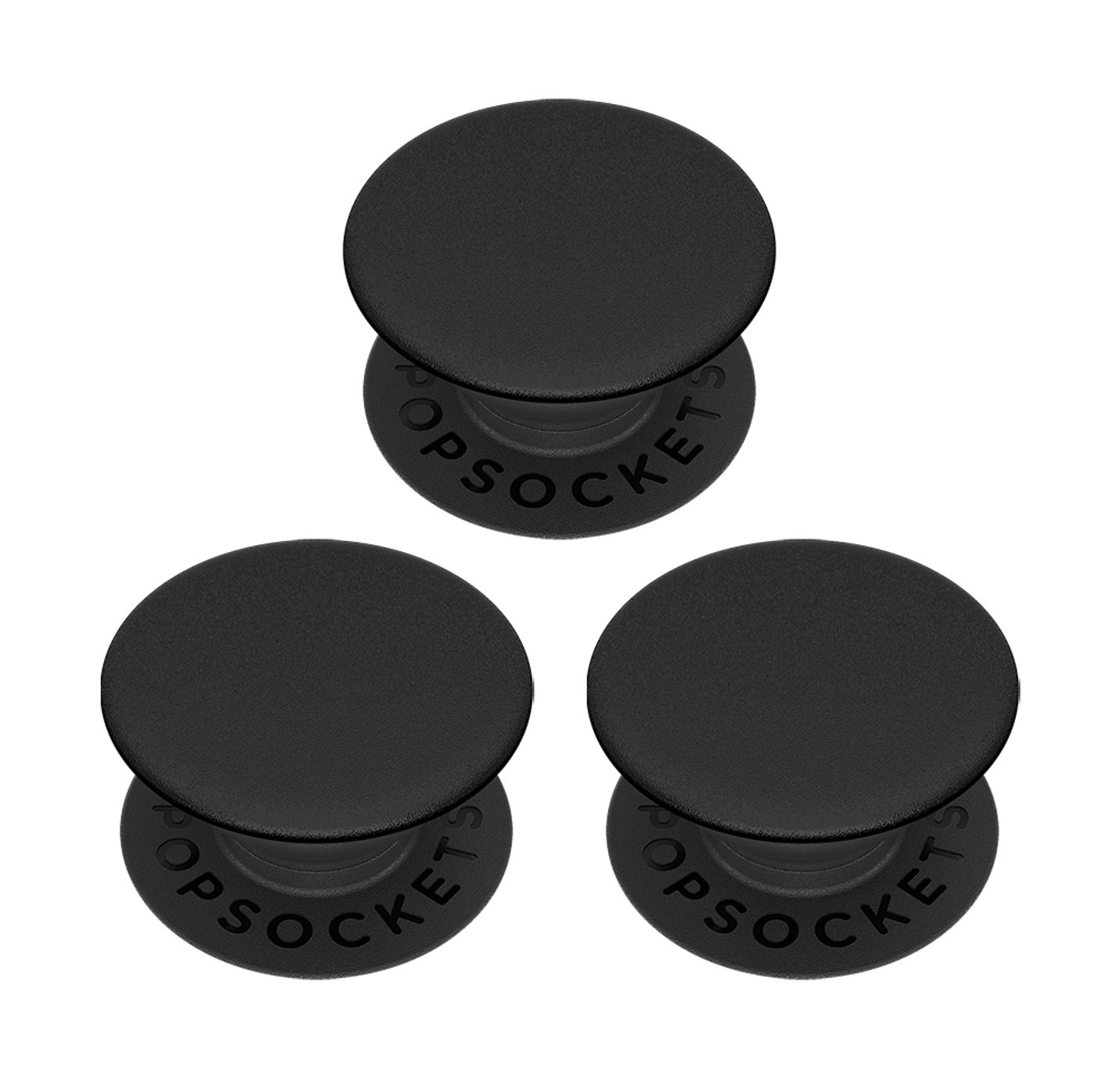 PopSockets Grip Mobile Phone Stand 3 Pack - Black