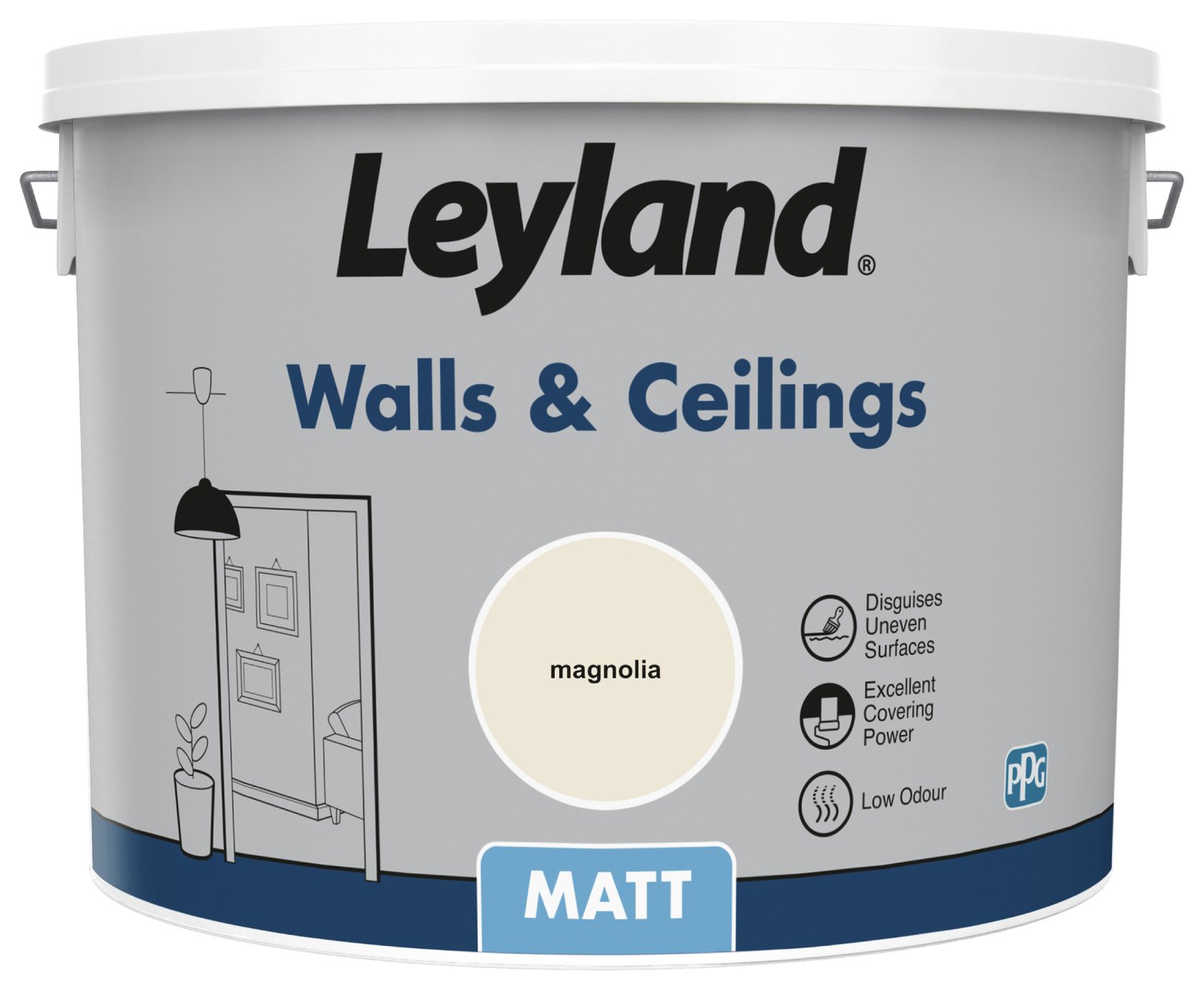 Leyand Matt Emulsion Paint 10L - Magnolia