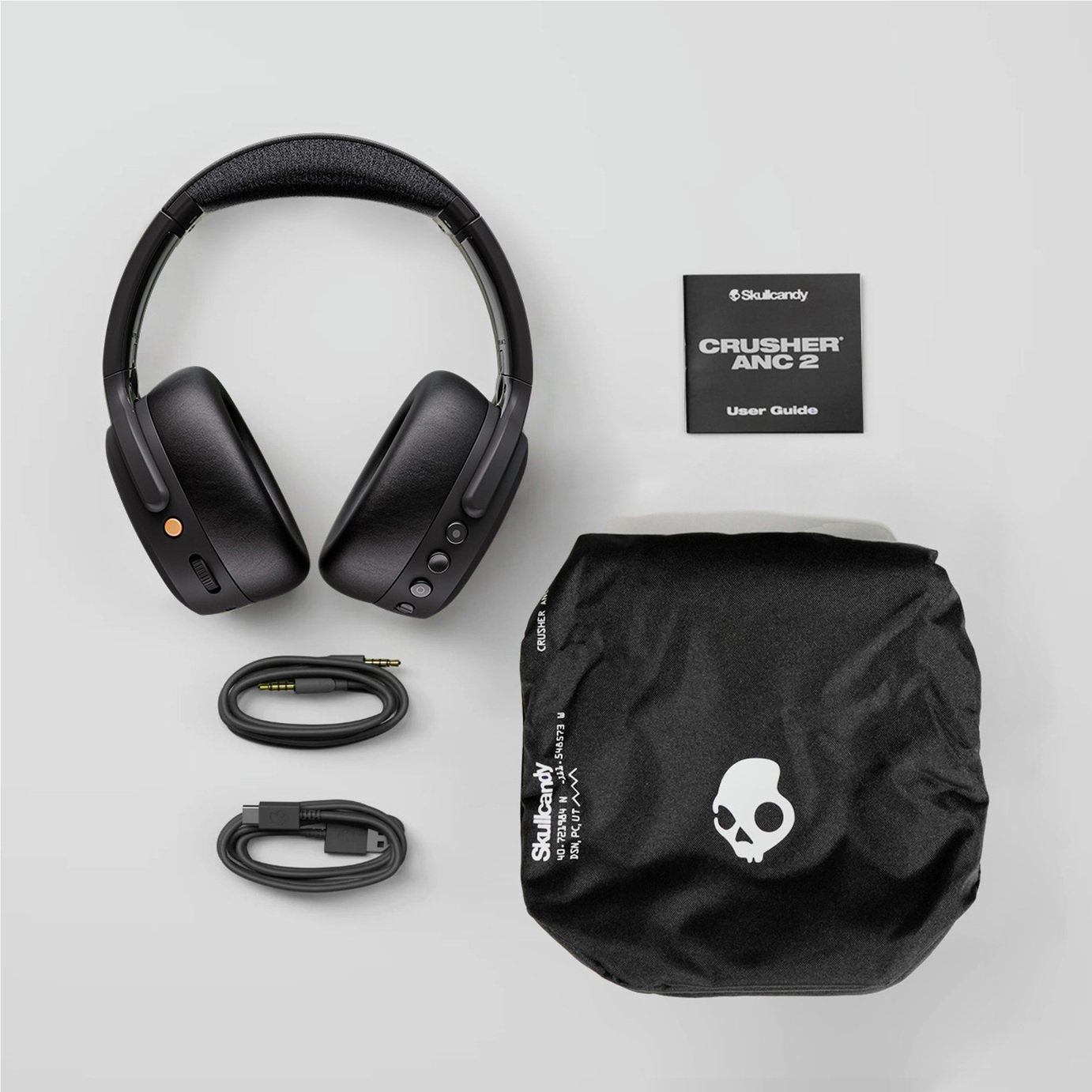 ブラック 2 ANC Crusher Skullcandy Skullcandy Black True - Headphones Over-ear Wireless 2 ANC Crusher ヘッドホン