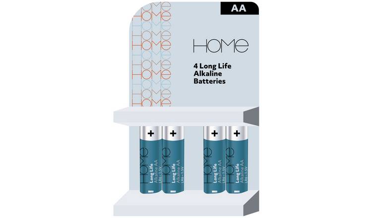 HOME AA Alkaline Batteries - Pack of 4 