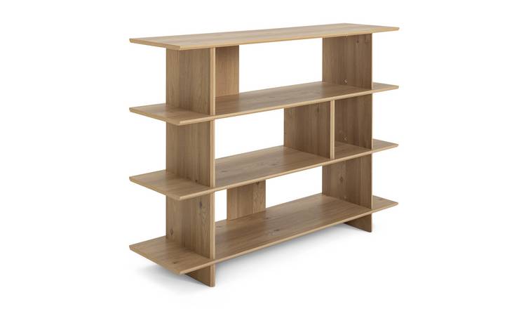 Wide oak deals bookcase