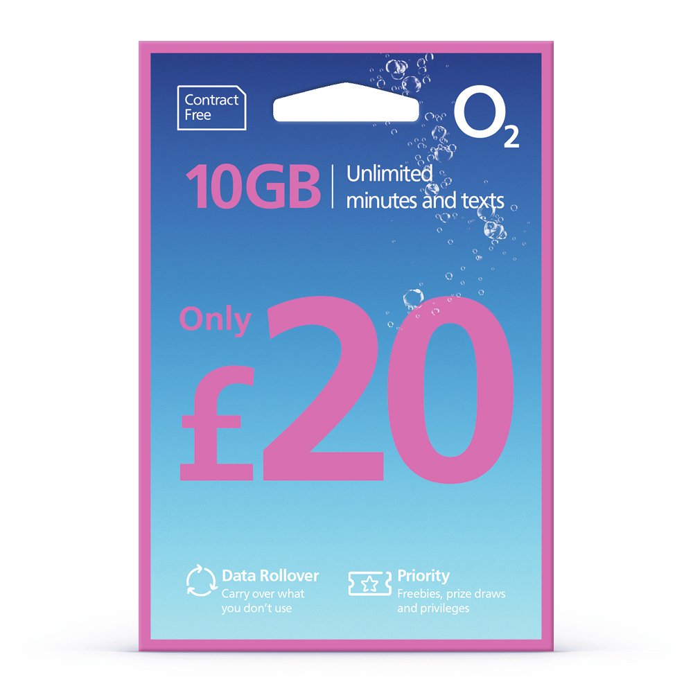 O2 10GB Pay As You Go SIM Card