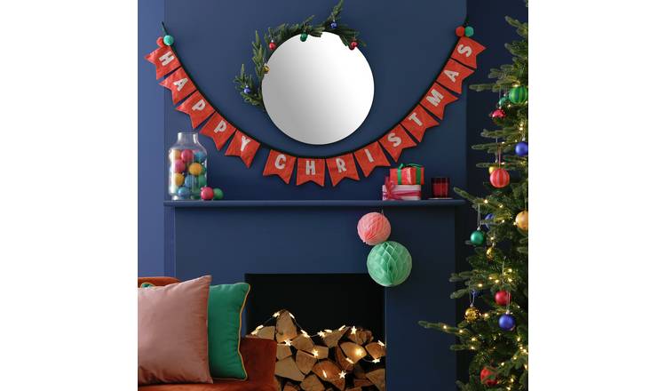 Buy Habitat Happy Christmas Fabric Bunting Decoration - Argos