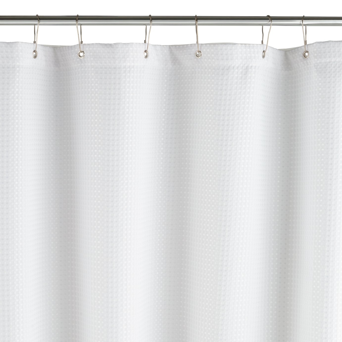 Habitat Waffle Shower Curtain - White