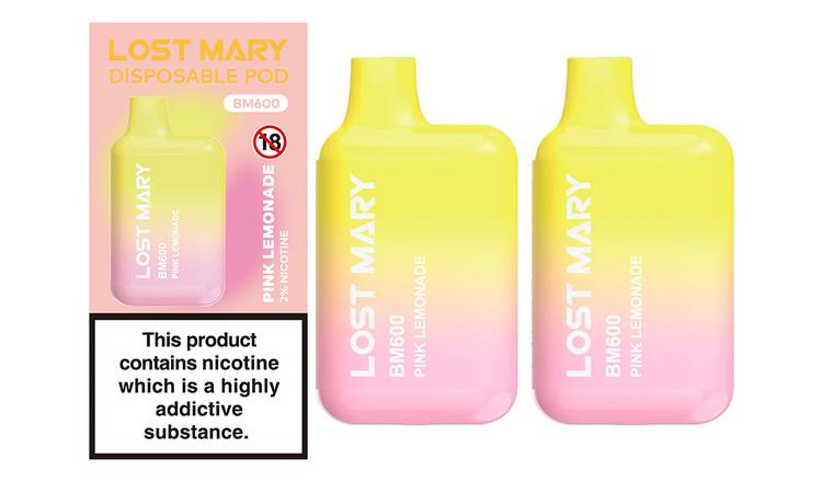 Lost Mary Disposable Vape Pink Lemonade Set of 2