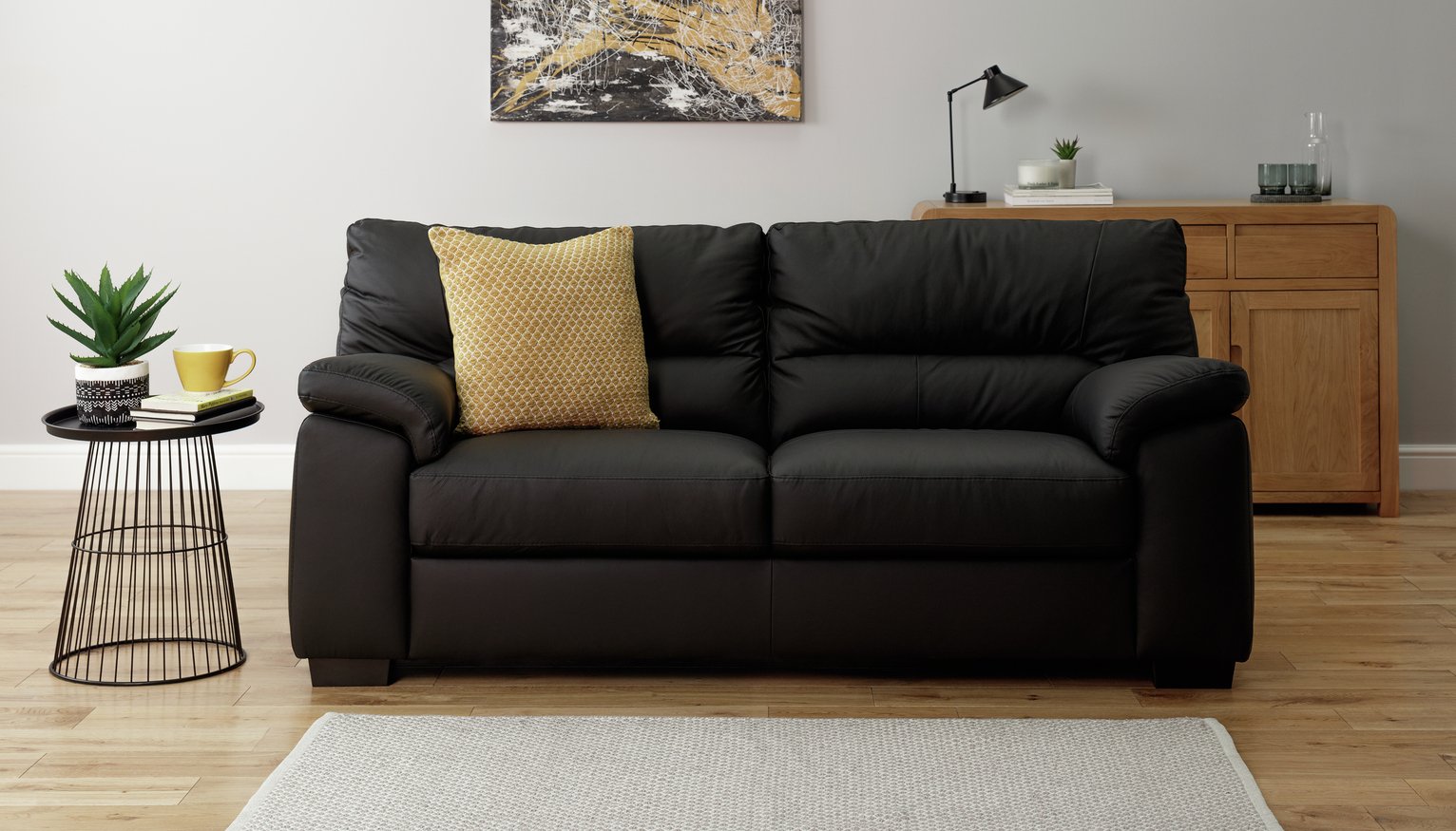 Argos Home Piacenza 3 Seater Leather Mix Sofa Review