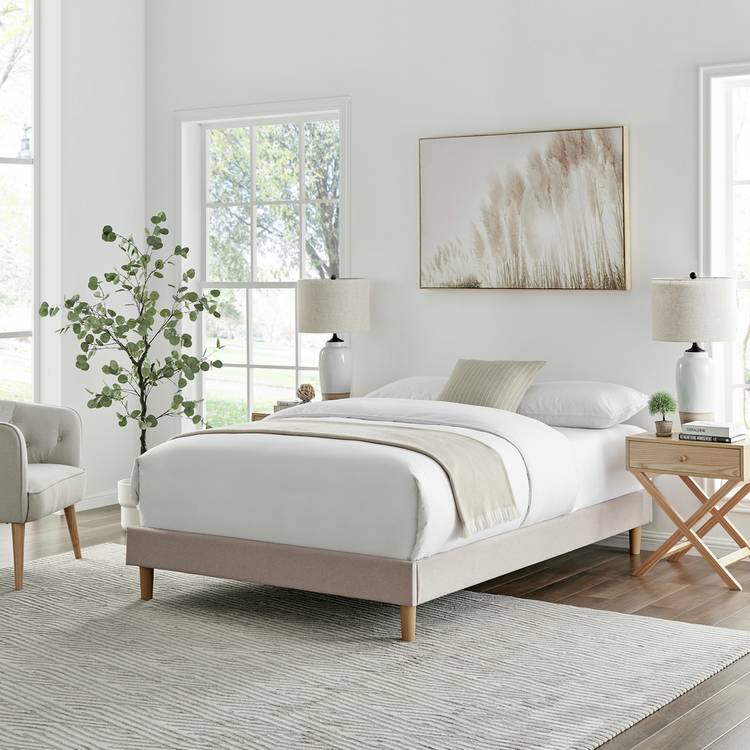 Argos Home Arthur Platform Double Bed Frame - Natural 0