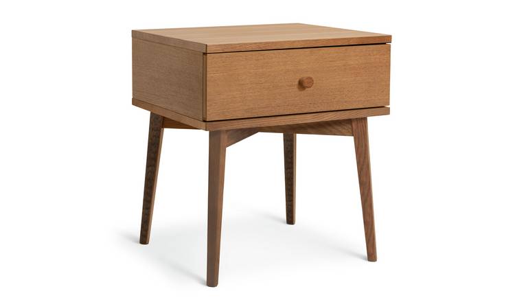 Walnut bedside deals cabinets