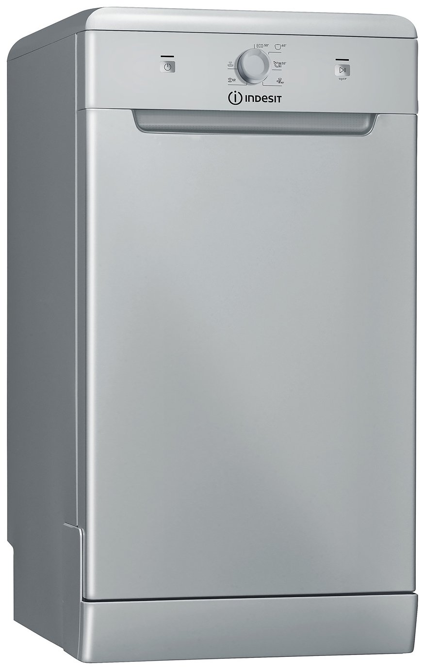 Indesit DSFE 1B10 S UK N Slimline Dishwasher - Silver