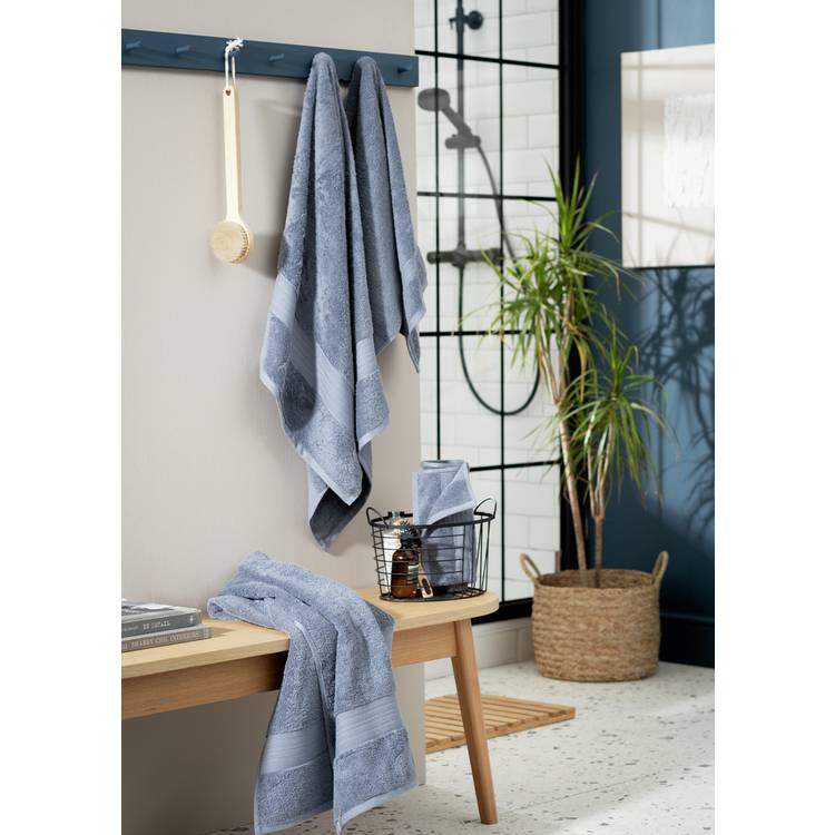 Habitat Egyptian Cotton Hand Towel - Rustic Blue 0