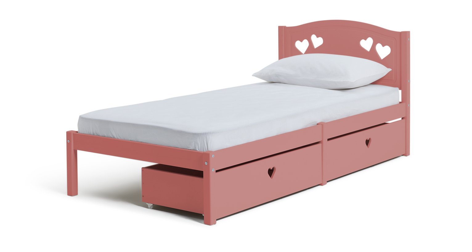 Habitat Mia Single Bed Frame With 2 Drawers - Pink