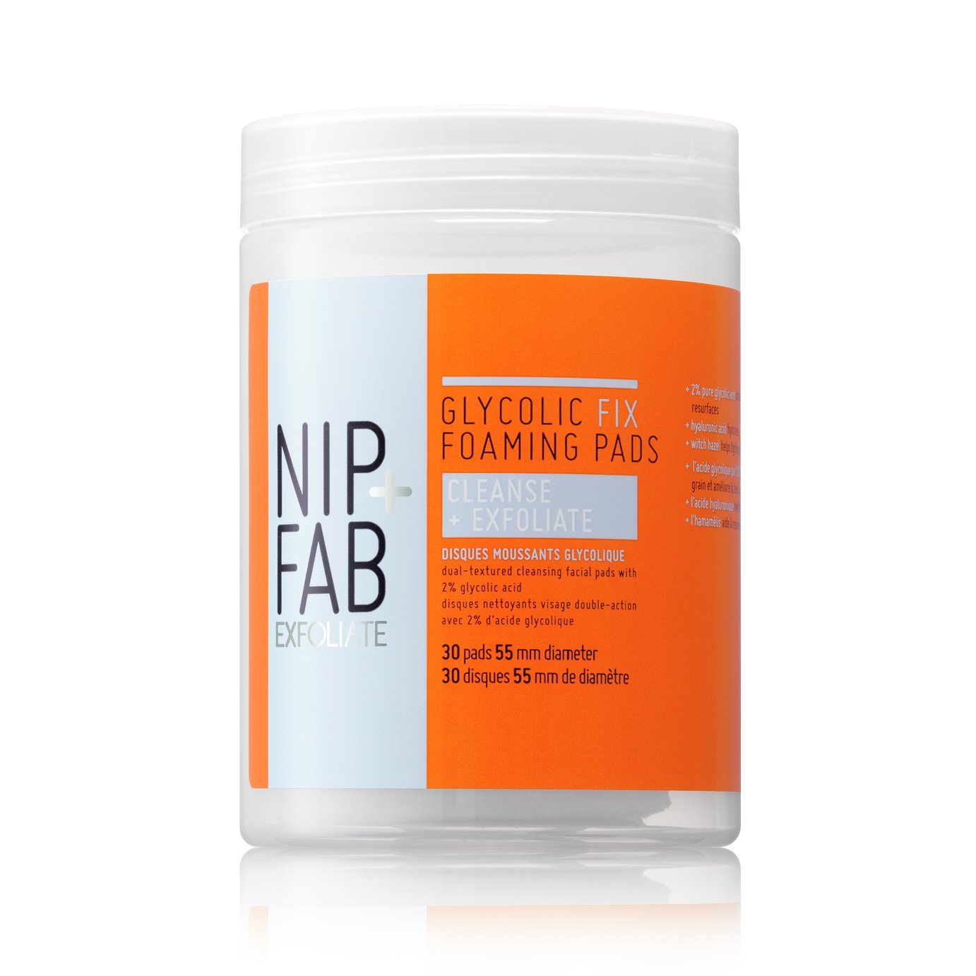 NIP+FAB Glycolic Fix Foaming Pads - 95ml