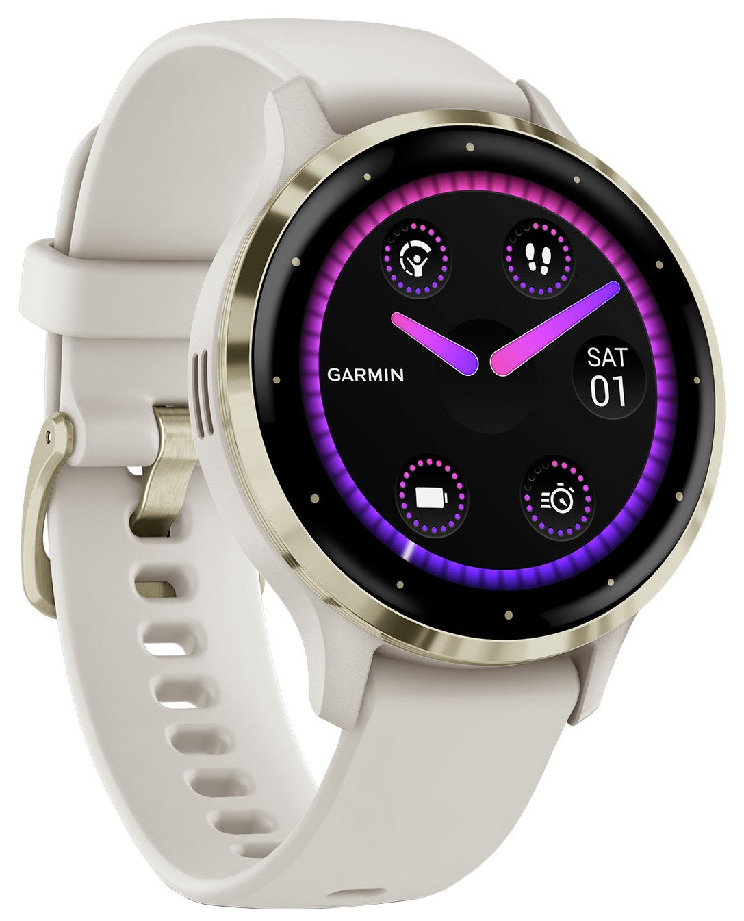 Garmin Venu 3S GPS Smart Watch - Ivory/Soft Gold