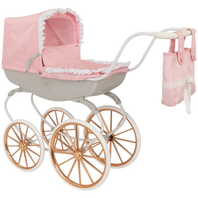 Baby Chic Bella Rosa Cambridge Dolls Carriage Pram 0