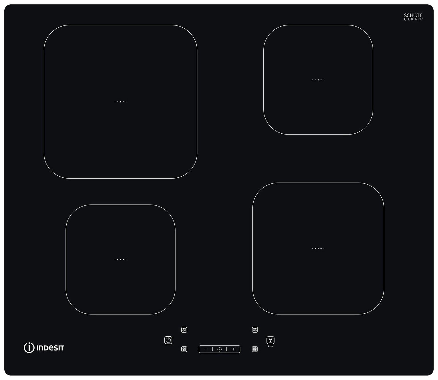 Indesit IS 83Q60 NE Electric Induction Hob - Black