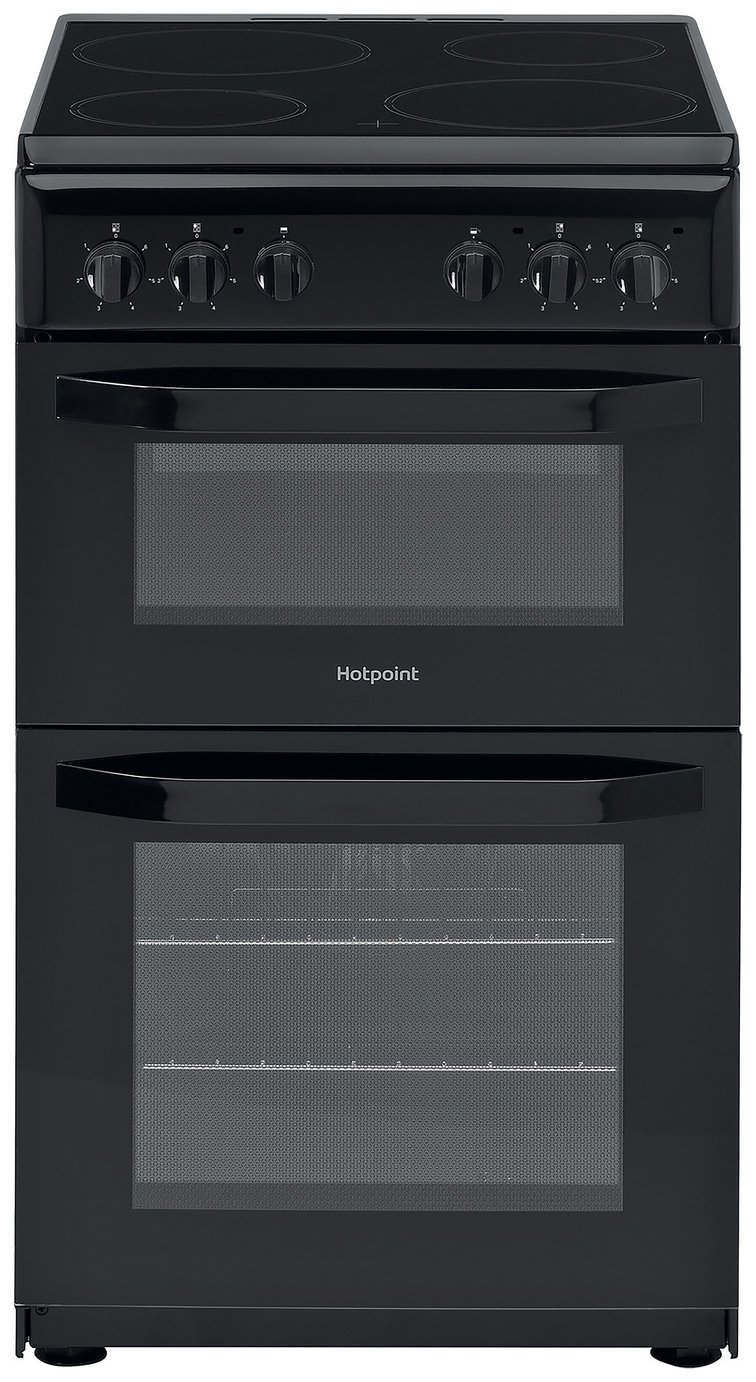 Hotpoint HD5V92KCB/UK 50cm Single Oven Electric Cooker-Black